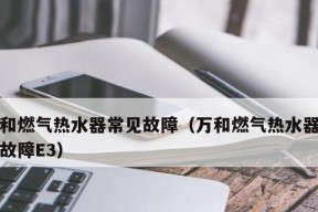壁挂热水器E3故障解析及处理方法（壁挂热水器E3故障原因及修复技巧）